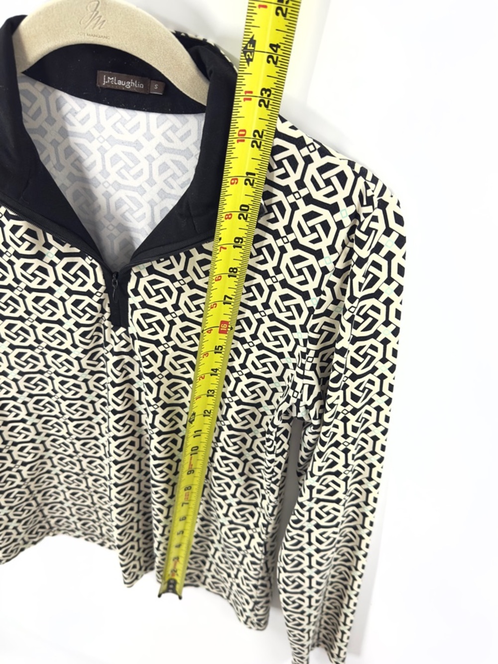 J McLaughlin Catalina Cloth 1/4 Zip Top Womens Size Small Stretch Performance - Picture 8 of 8